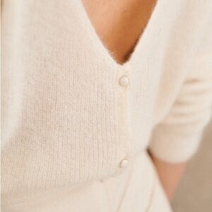 Sézane Barry Cardigan in Ecru